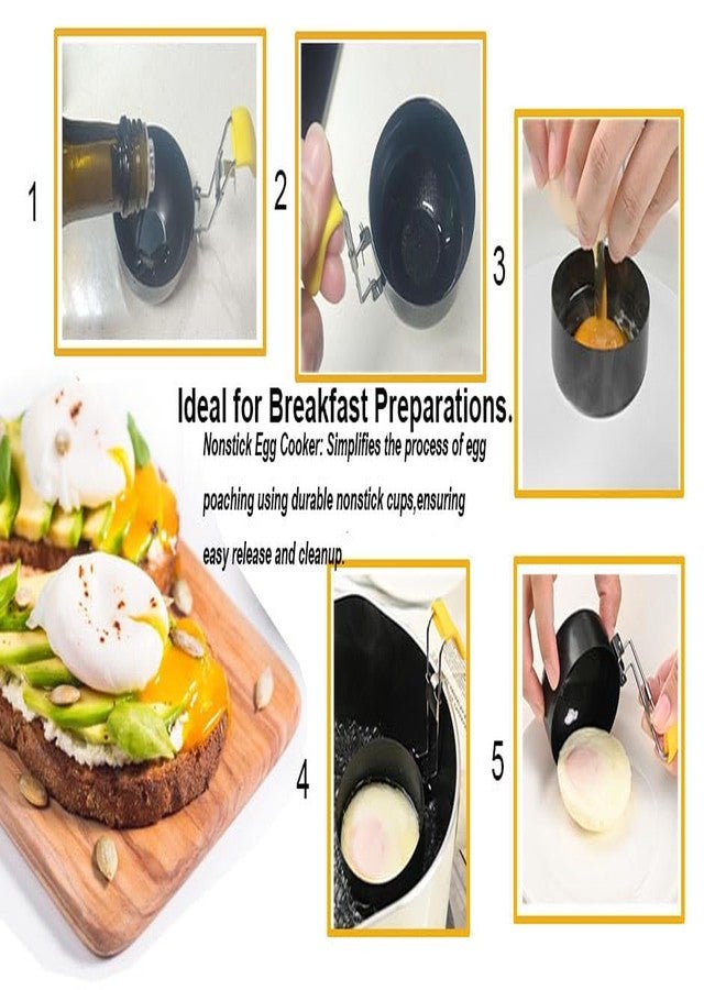 halteoly Egg Poacher-halteoly,poached egg maker poached egg cooker eggs poachers,Egg Poachers Nonstick best rated,2 Pack with Brush - Image 2